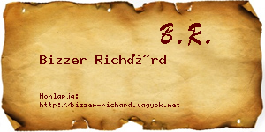 Bizzer Richárd névjegykártya